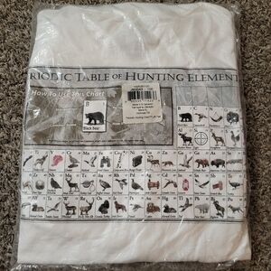 2010 NWT Columbia White Hunting Elements Periodic Table Graphic T-Shirt XL Mens